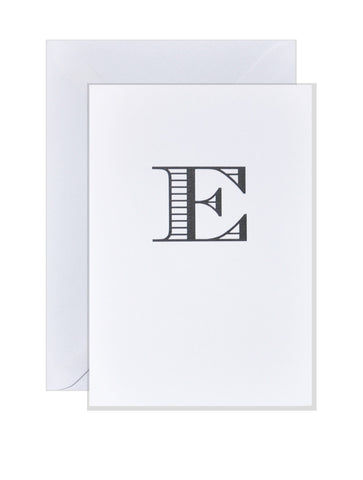 E - Alphabet Greeting Card