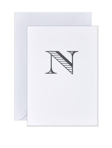 N - Alphabet Greeting Card