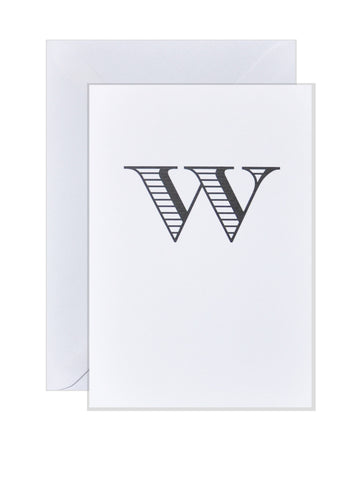 W - Alphabet Greeting Card