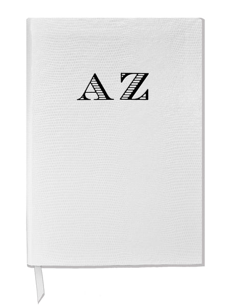 Contrast Monogram Notebook - White