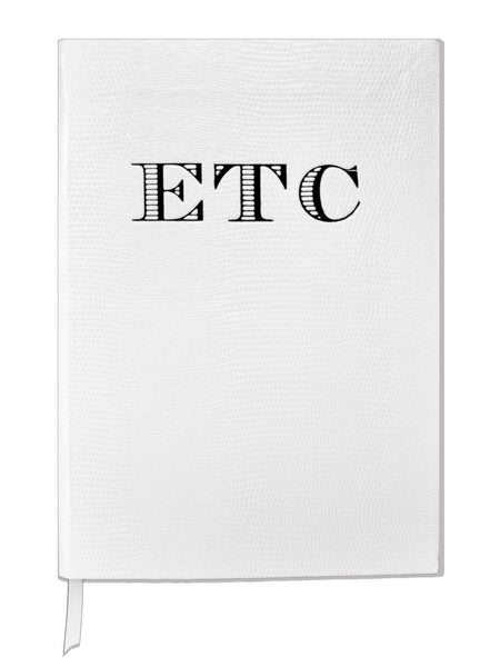 Contrast Monogram Notebook - White