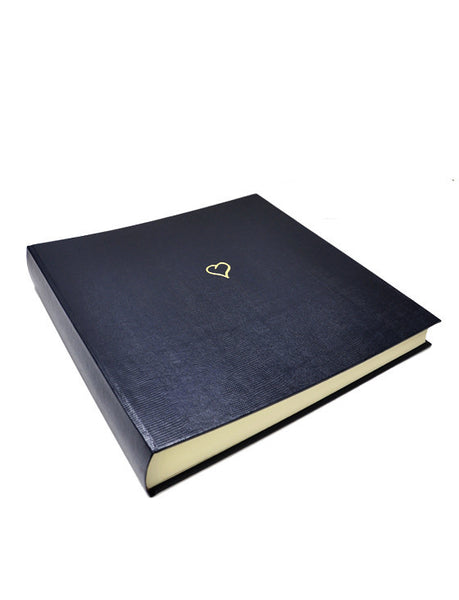 Large Heart Wedding Album Navy