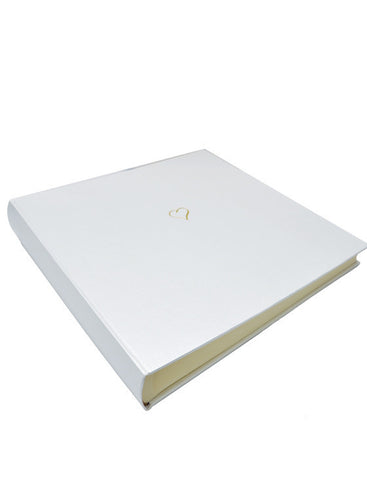 Large Heart Wedding Album White