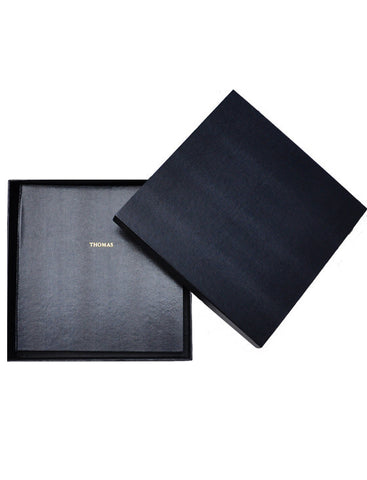 Large Navy Wedding Album in Box