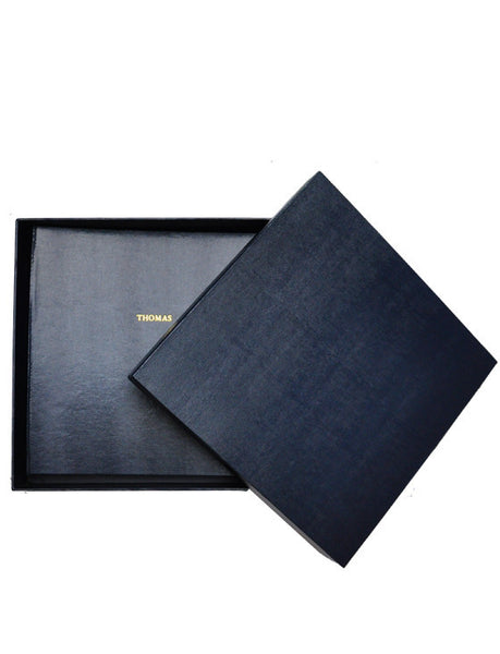 Large Navy Wedding Album in Box